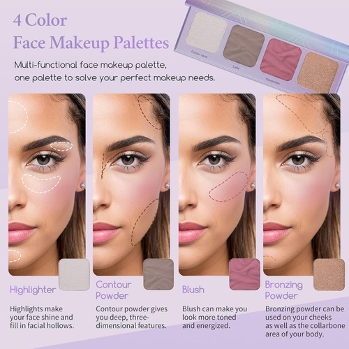 Color Nymph Paleta De Contorno De Sombra De Ojos Set De Maqu