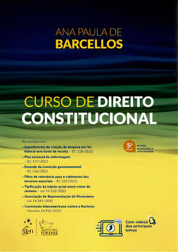 Curso De Direito Constitucional, De Barcellos De. Editora Forense Em Português