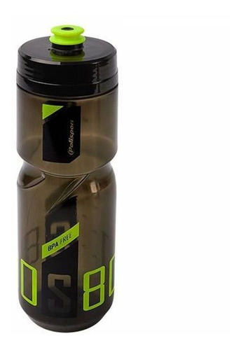 Garrafa Polisport S800 Free Bpa Preta E Verde Neon 800ml