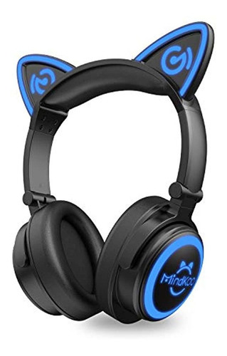 Auriculares Bluetooth Cat Ear + Mindkoo + Led, Micrófono