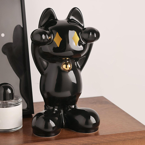 Estatua De Gato De La Fortuna, Decoración De Mesa, Artesanía
