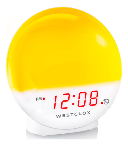 Reloj Despertador Luz Nocturna Regulable Lampara Simulacion