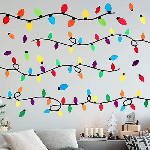 4 Hojas De Calcomanías Navideñas Para Pared, Pegatinas Navid