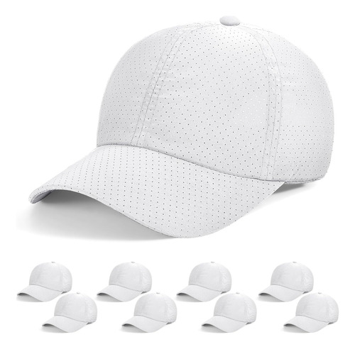 9 Piezas Gorra Béisbol Malla A Granel Unisex Sombrero Sol