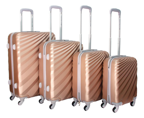 Set 4 Maletas Rigidas Viaje4 Ruedas Abs Sky Travel