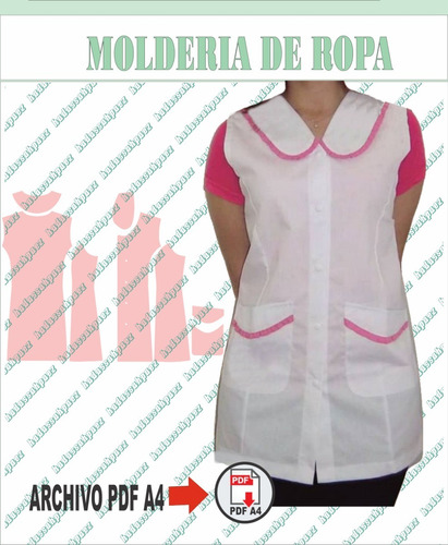 Molderia Textil En Pdf A4  Delantal/chaqueta Maestra