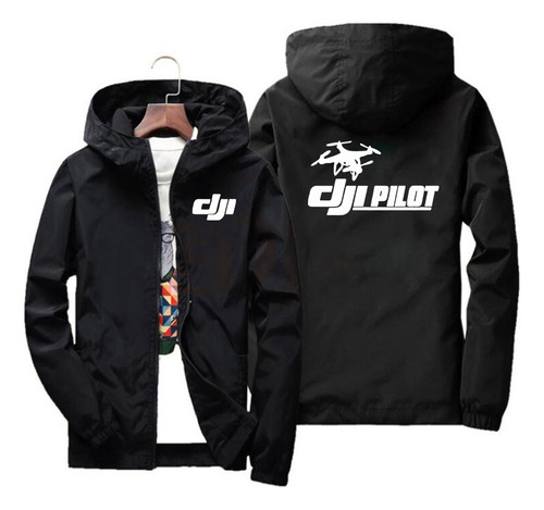 Cortavientos Dji Drone Pilot Casual Thwindbreaker Con Capuch