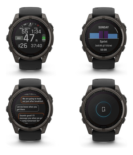 Garmin Fenix 8 51mm Solar Sapphire Smartwatch Gris Carbono M