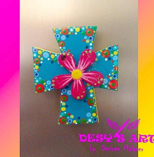 Imagen 4 de 8 de Crucifijos Cruces Imán Recuerdos Mdf Exclusivos Desys Art