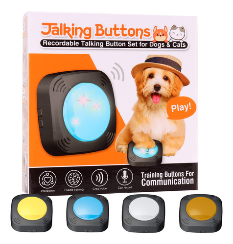 Botones De Comunicacion Para Perros  Juego De 4 Botones De 