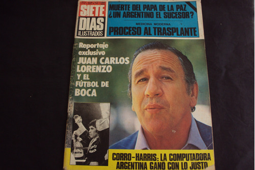 Revista Siete Dias # 582 (18/8/78) La Muerte De Paulo Vi