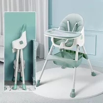 Comprar Silla De Comer Bebe 2 En 1 Plegable Baby Premium Color Celeste