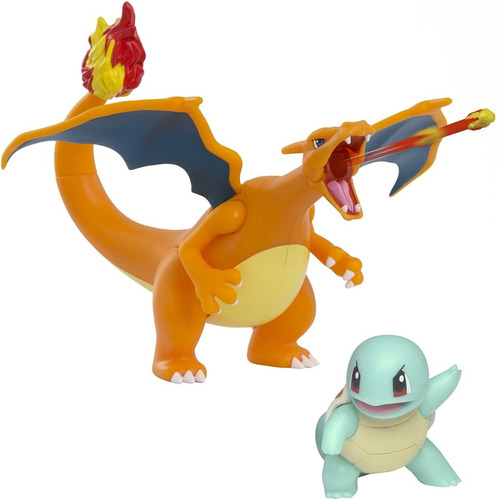 Pokemon Figura De Batalla Charizard Y Squirtle