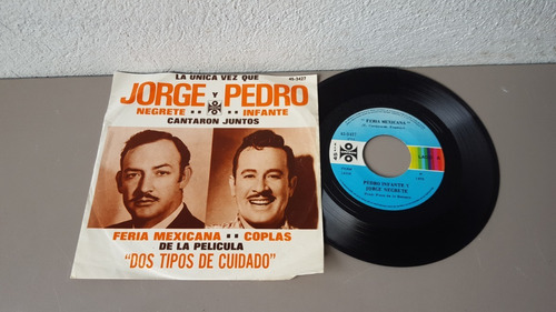 Disco Acetato 7  Jorge Negrete  Y Pedro Infante  Feria Mexic