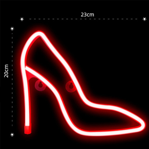 Letrero Led Neon Par Taco Tacon Zapato Rojo