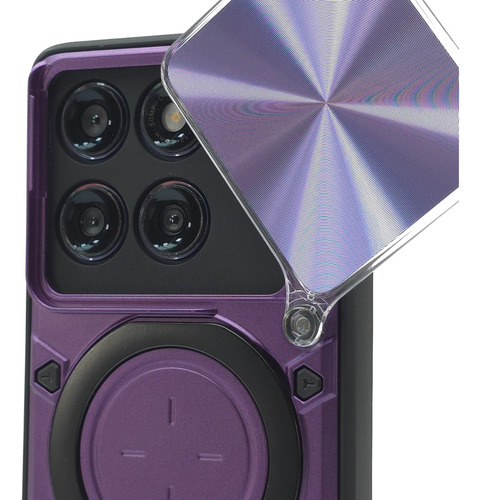 Funda Protector Case Moto Edge 60 Uso Rudo Carcasa Reforzado Violeta Moto Edge 60