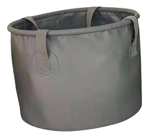 Cubo Plegable Para Excursiones Al Aire Gris 20l 32cmx15cm