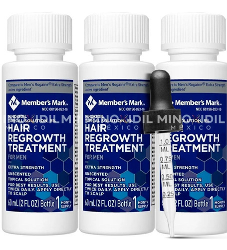 Minoxidil 5% Solución Tópica 3 Meses | Alta Pureza Y Calidad