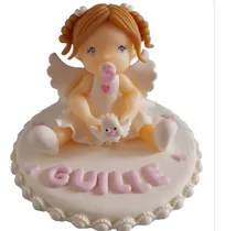 Comprar Adorno Torta Bautismo Angelita Porcelana Fria Comunion