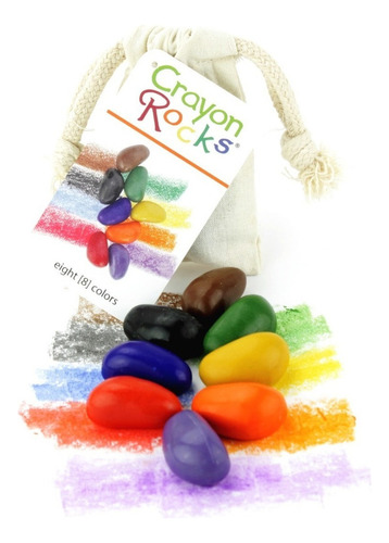 Crayon Rocks Crayola Colorear Didactico Naturales Saco 8 Pz
