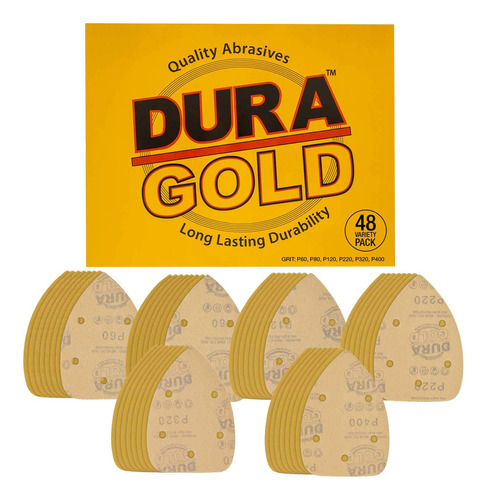 Dura-gold Papel De Lija De Alta Calidad, 48 Hojas De Lija De