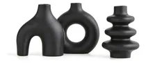 Comprar Juego De Jarrón De Cerámica Negro De 3, Jarrones De Flores