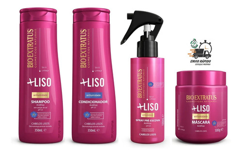 Kit Bio Extratus Mais Liso Máscara 500g Sem Frizz