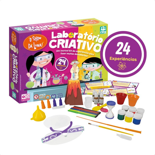 Brinquedo Laboratório Show Da Luna Kit Com 24 Experiências 