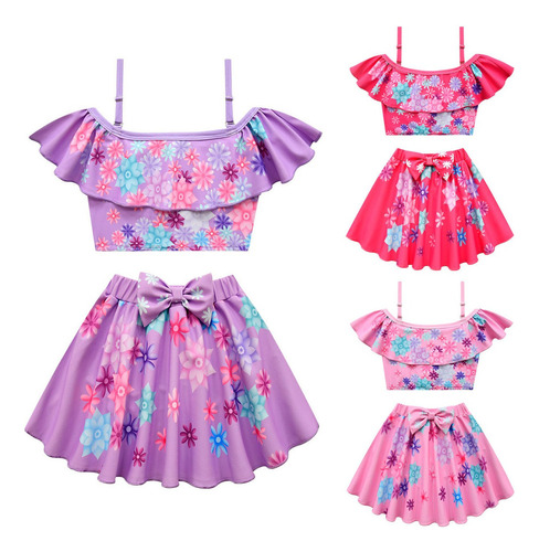 Oo1 Isabela Encanto Traje De Baño Para Niñas, Juego De 2