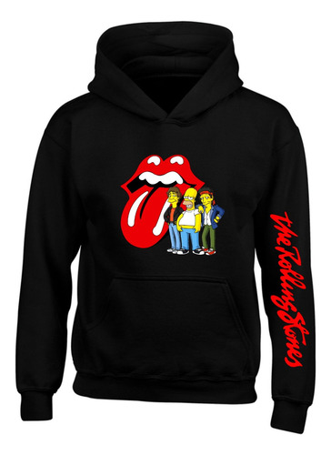 Buzo Rolling Stones Simpson Premiun Saco Con Capota Hoodies 