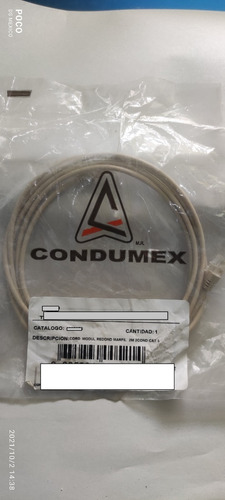 Cable Rj11 Macho 2 Metros Marfil Redondo Cat 5 Lote 50 Pzs