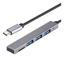 Comprar Hub Usb C Con 3 Puertos Usb 3.0 Y Lector Tarjetas Sd T-818b