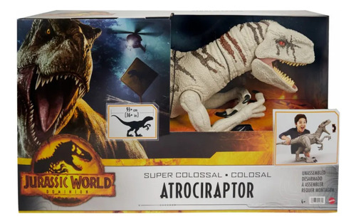 Dinosaurio Gigante Atrociraptor Super Colosal 93cm Mattel. 