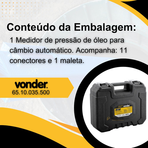Medidor De Pressão De Óleo Para Câmbio Automático, Vonder
