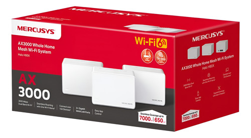 Set 3 Sistema Wi-fi 6 Mesh Mercusys Tp-link Halo H80x Ax3000