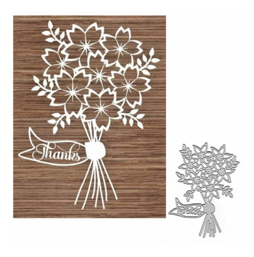 Troquele Corte Metal Para Decoracion Flor Plantilla