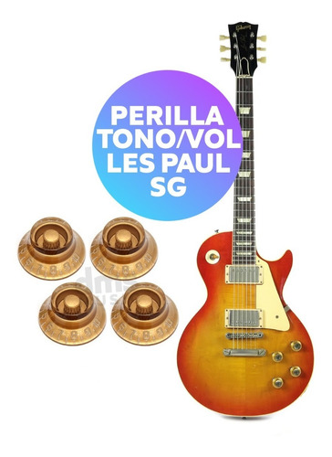 Perillas Tapa Potenciometro Para Guitarra Les Paul Sg X Unid