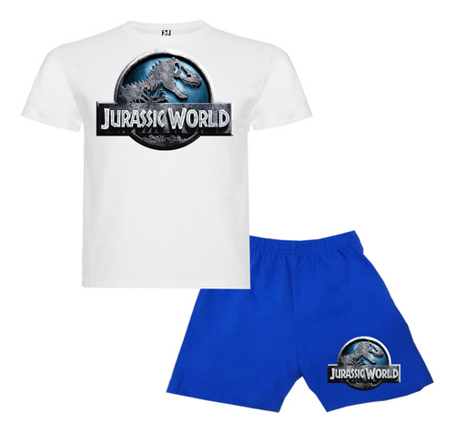 Pijama Corto Niños Algodon Jurassic World Dinosarios