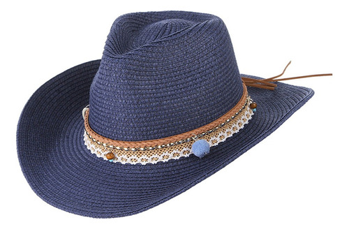 Sombrero Fedora Trilby De Paja For Mujer, Sombrero De Veran