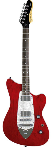 Guitarra Eletrica Tagima Brasil Rocker Cosmos Red Vermelha Cor Transparent Red Material Do Diapasão Pau Ferro Orientação Da Mão Destro