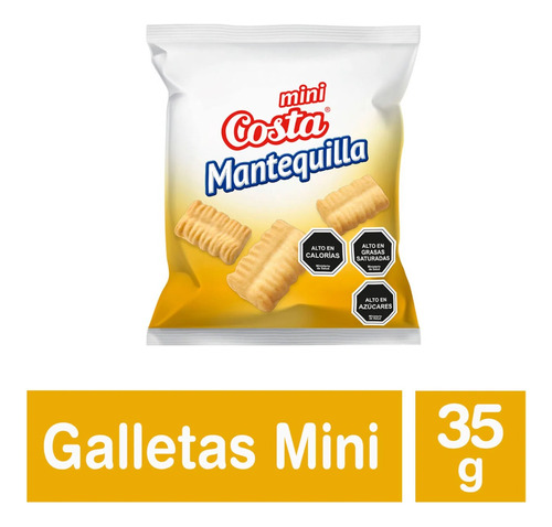 Colaciones Galleta Mini Mantequilla Costa 35g Caja 30 Uni.