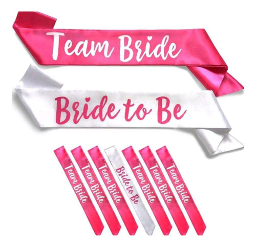 Pack De Bandas Para Despedida De Soltera Bride Y Team Bride 