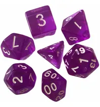 Comprar Set Dados Juegos Rol 7 Dados Morado Transparente 