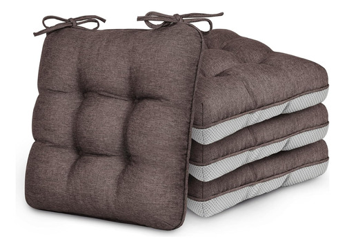 Amor De La Cabina Memory Foam Silla Cushions De 4, Almohadil