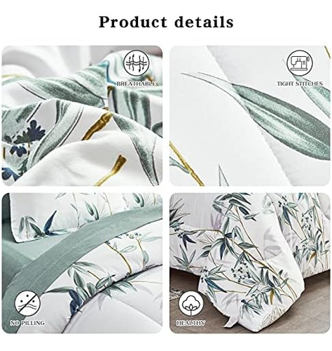Cama De 7 Peças Em Um Saco Conjunto De Edredom King Com Len