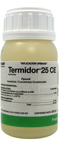 Termidor 25 Ce 250 Ml Insecticida Fipronil Termitas Moscas 