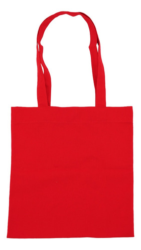 10 Bolsas Tote Bag Loneta Roja 40 X 35 Cm. 100% Algodon