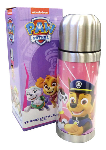 Termo De Metal Térmico 350 Ml Paw Patrol Patrulla Canina