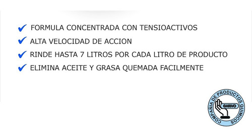 Imagen 2 de 4 de Limpia Motores Concentrado Garivo - Desengrasante Motores