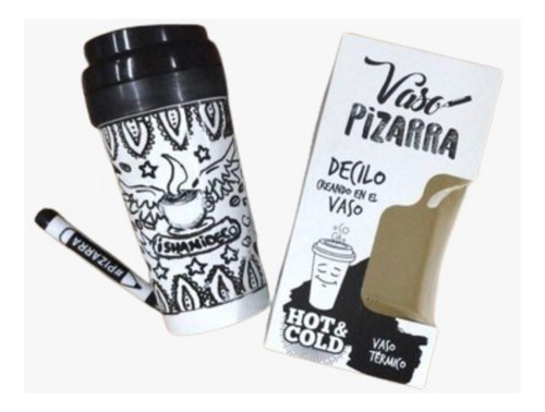 Vaso Pizarra Con Fibra Y Packaging - Promo 15 Unidades